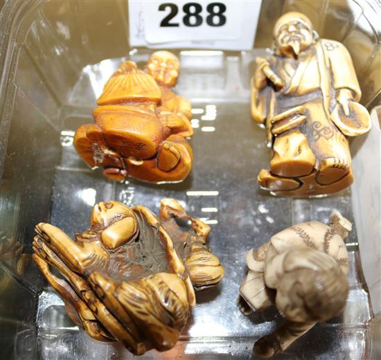 4 ivory netsuke